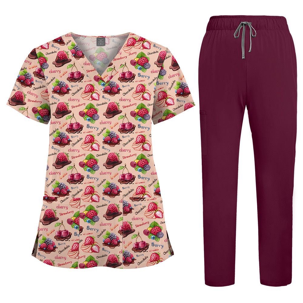 floral scrubs